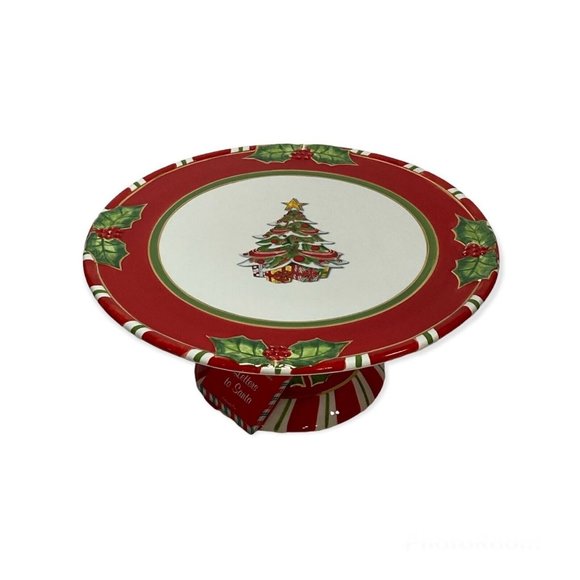 Christopher Radko Holiday Christopher Radko Letters To Santa Cake Stand Footed Cake Plate In